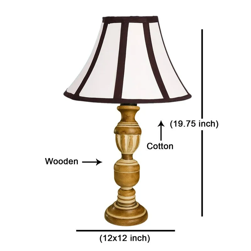 Zenrae Zyn Wooden Table Lamp - White media 8