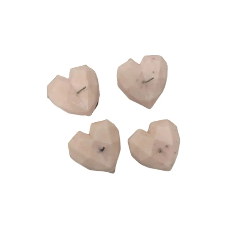 Heart Carve Cinnamon Scented Candles (White) - Set Of Four media 4