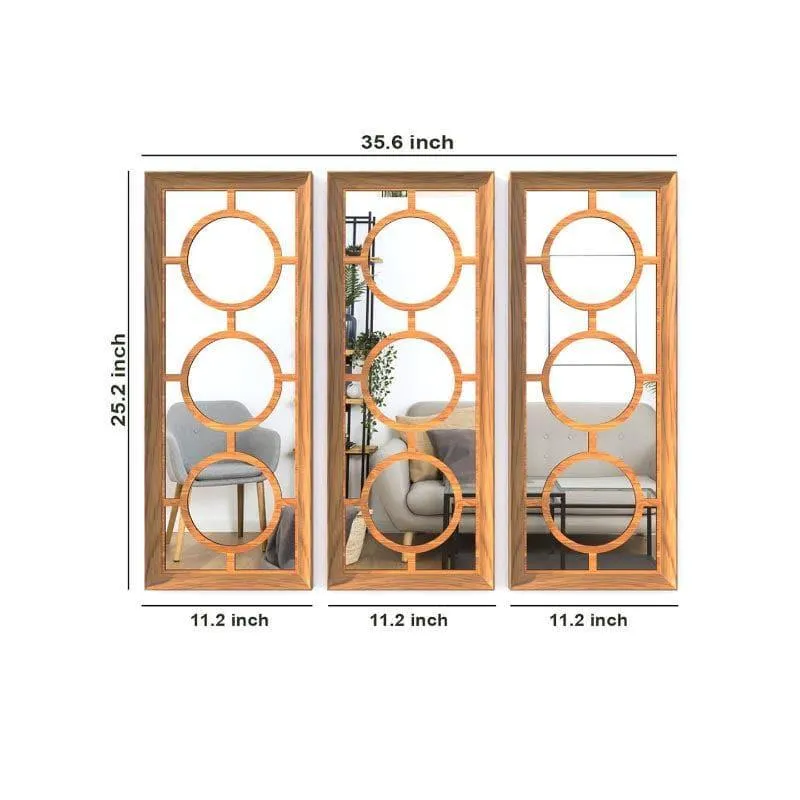 Phoenix Decorative MDF Wall Accent (Brown) - Set Of Three media 6