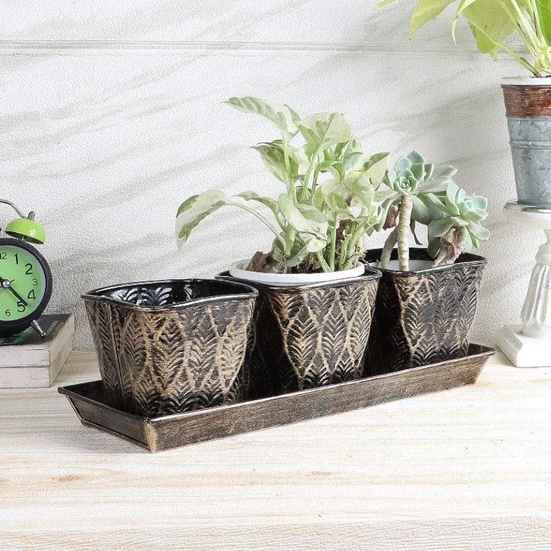 Gajro Gun Planter - Set Of Four media 3