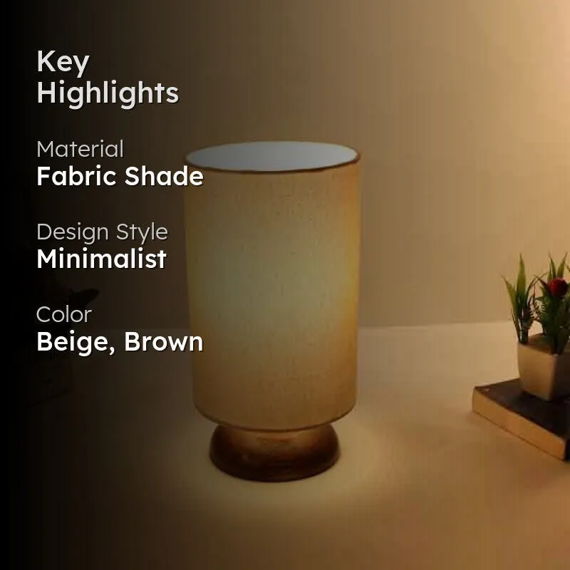 Mini Moose Fabric Table Lamp - Beige,Brown media 2