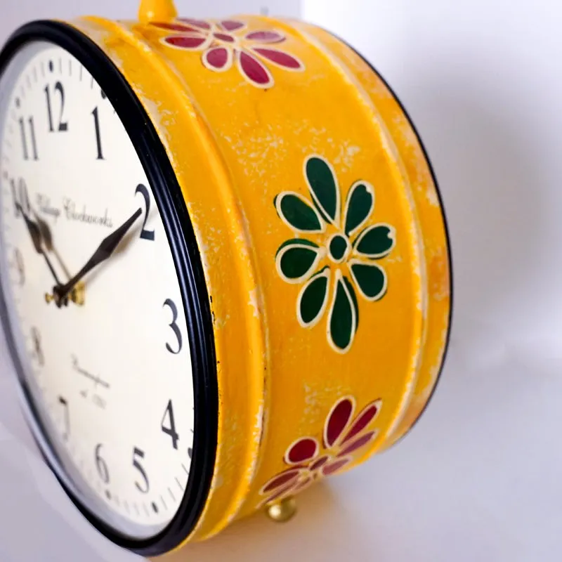 Solar Seconds Hand-Painted Iron Wall Clock media 5