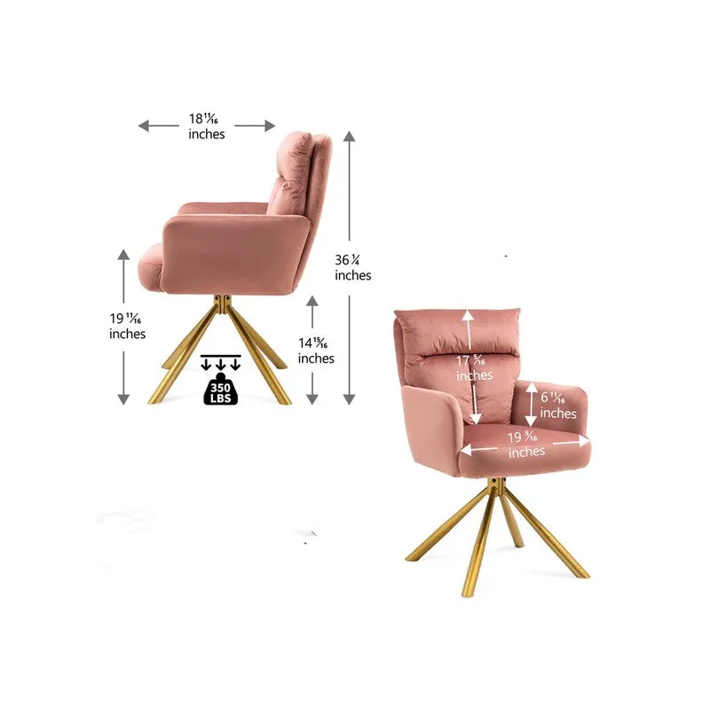 Arvella Neem Wood Accent Chair - Pink media 8