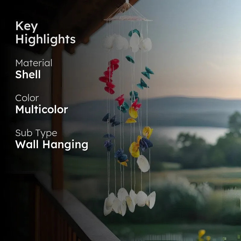 Seaside Rhythm Sea Shell Windchime media 2