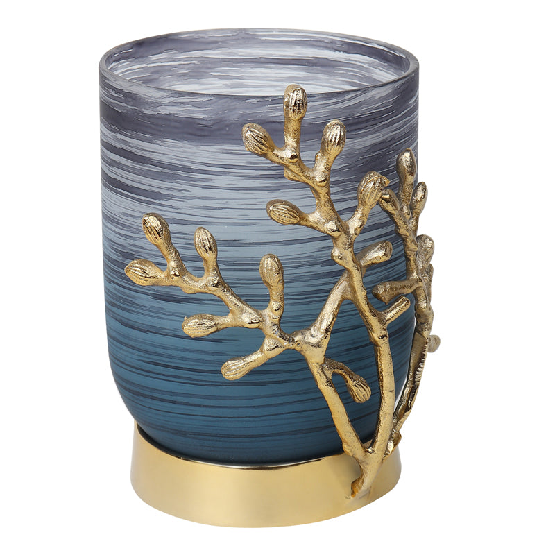 Roscoe Gemma Vase - Blue & Gold media 5