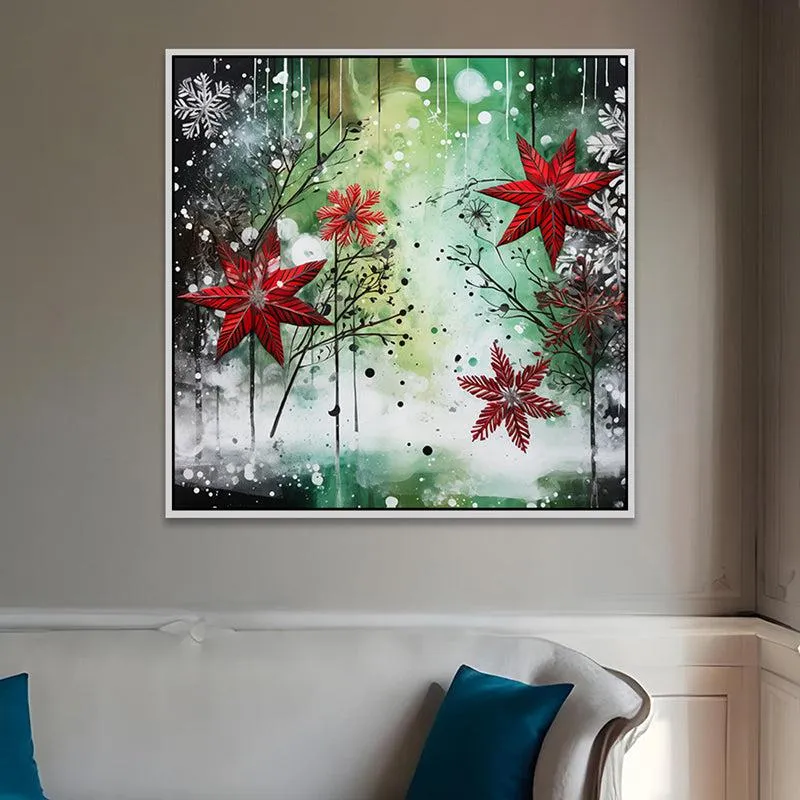 Winter Magic Floral Wall Painting media 4