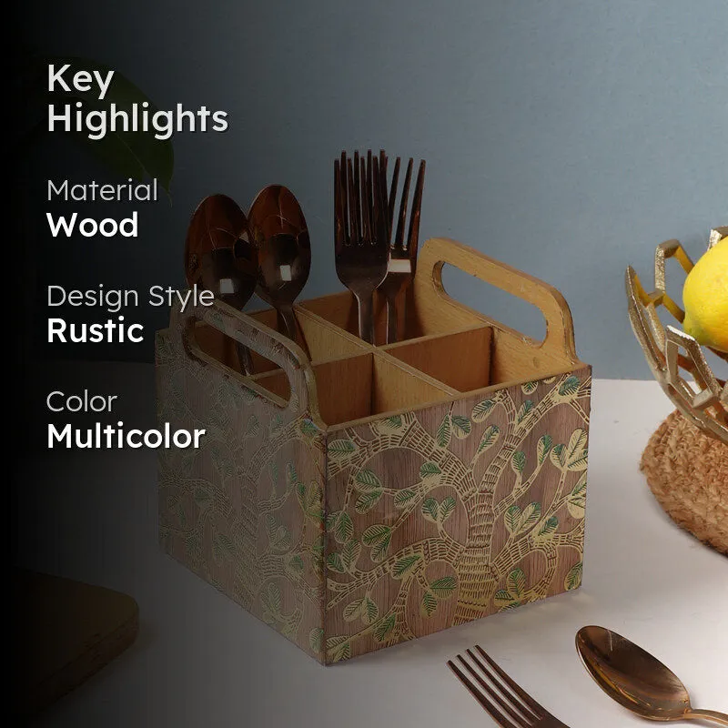 Sona Patta Four-Compartment Cutlery Stand media 2