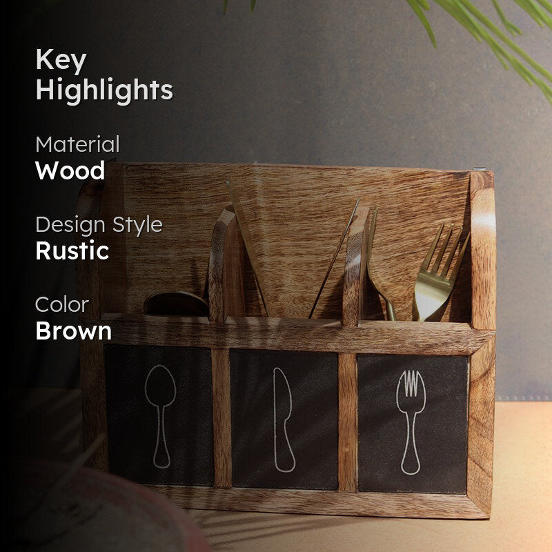 Homestead Wood Cutlery Stand media 2