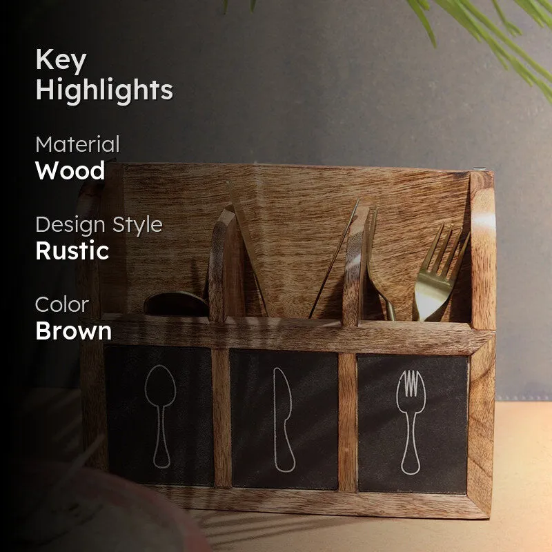 Homestead Wood Cutlery Stand media 2
