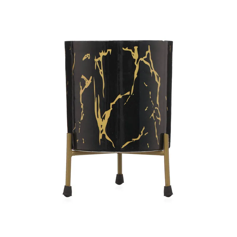 Nauko Planter With Stand (Black) - Two Piece set media 6