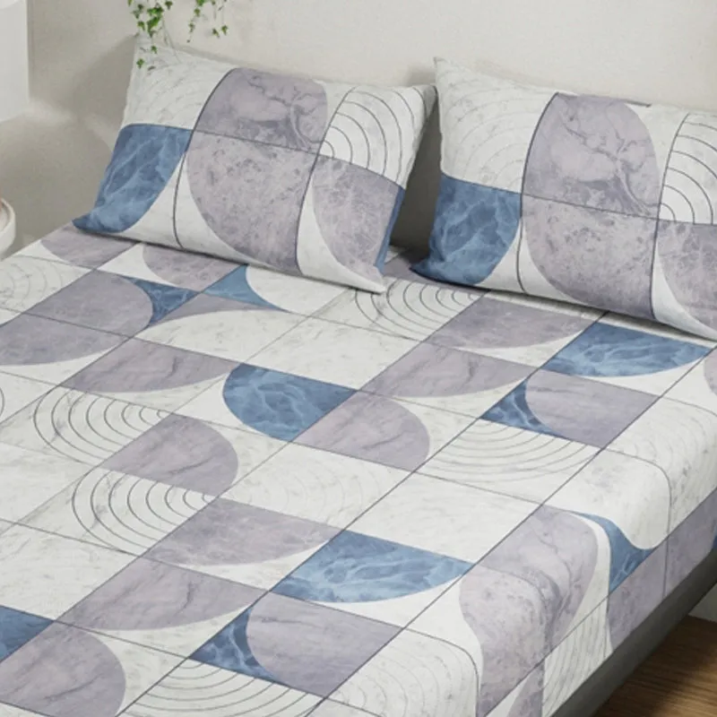 Geo Platina Cotton Bedsheet - 144 TC media 3