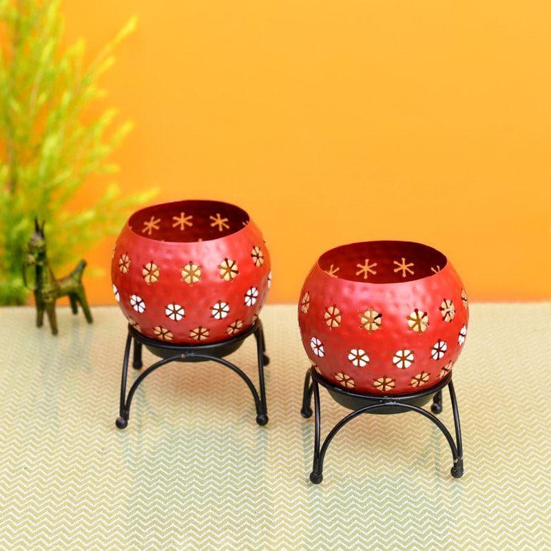 Nahusha Tealight Candle Holder - Red media 3