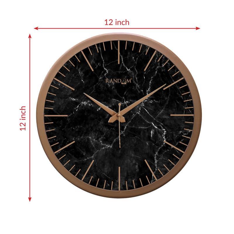 Mezo Marbled Wall Clock - Black media 5