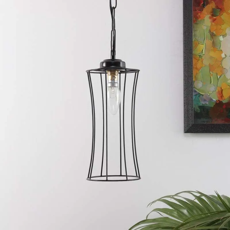 Curved Bottle Metal Ceiling Lamp media 3