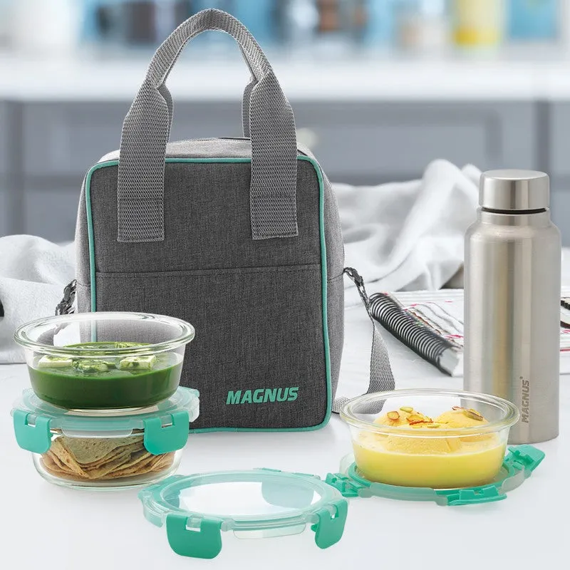 Hexva Lunch Box with Bottle & Lunch Bag - Four Piece Set media 4
