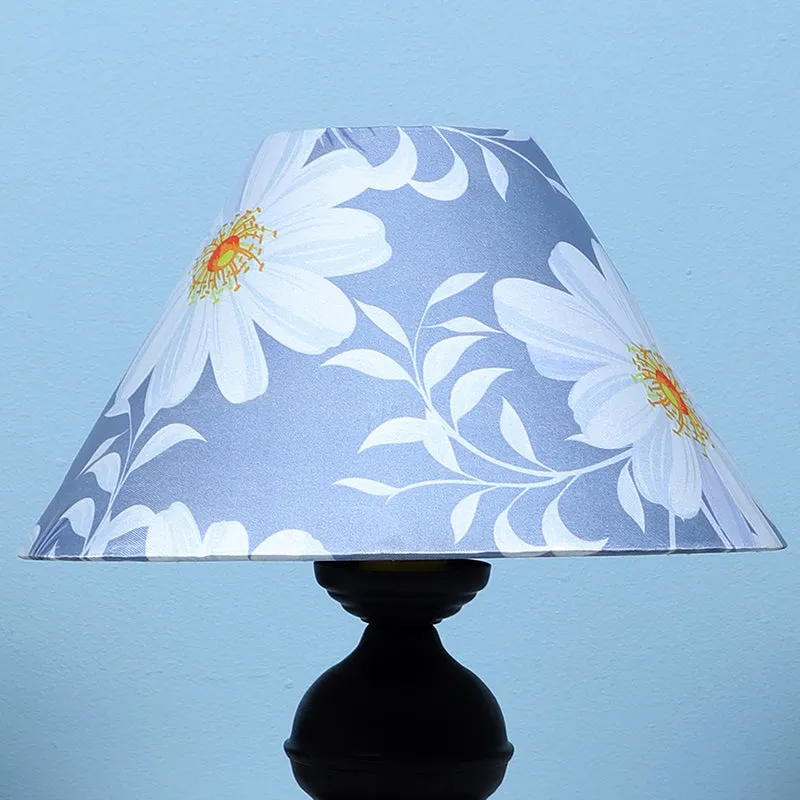 Daisy Blooms Prima Printed Mango Wood Table Lamp - White,Blue,Black media 3