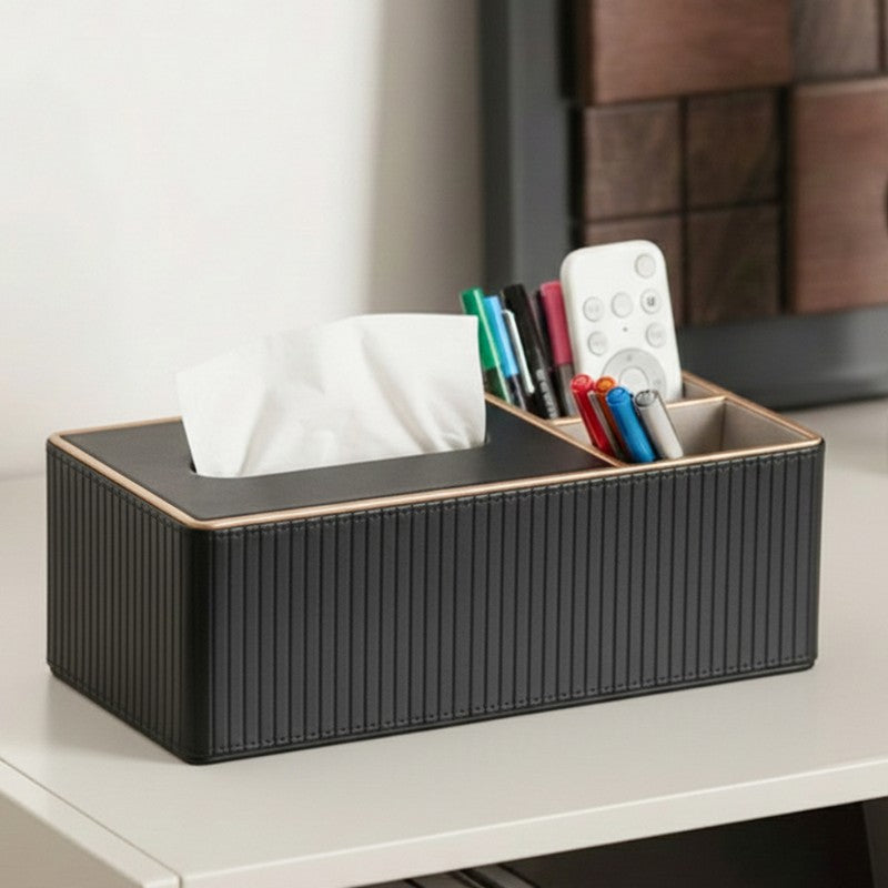 AarviDecor ContourCraft Faux Leather Tissue Holder media 4