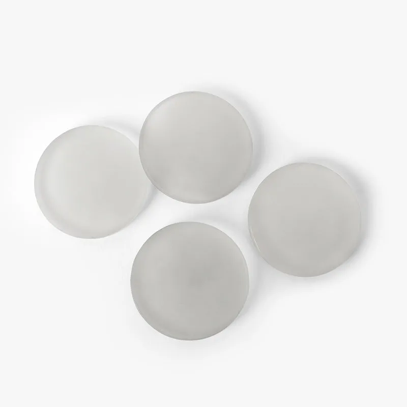 Glossy Drop Glass Coaster (White) - Set Of Four media 5