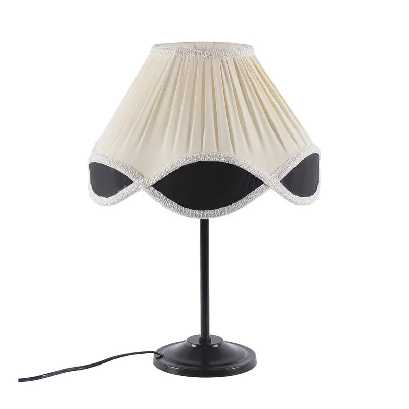 Flarewin Cotton Table Lamp With Iron Base - Ivory media 5