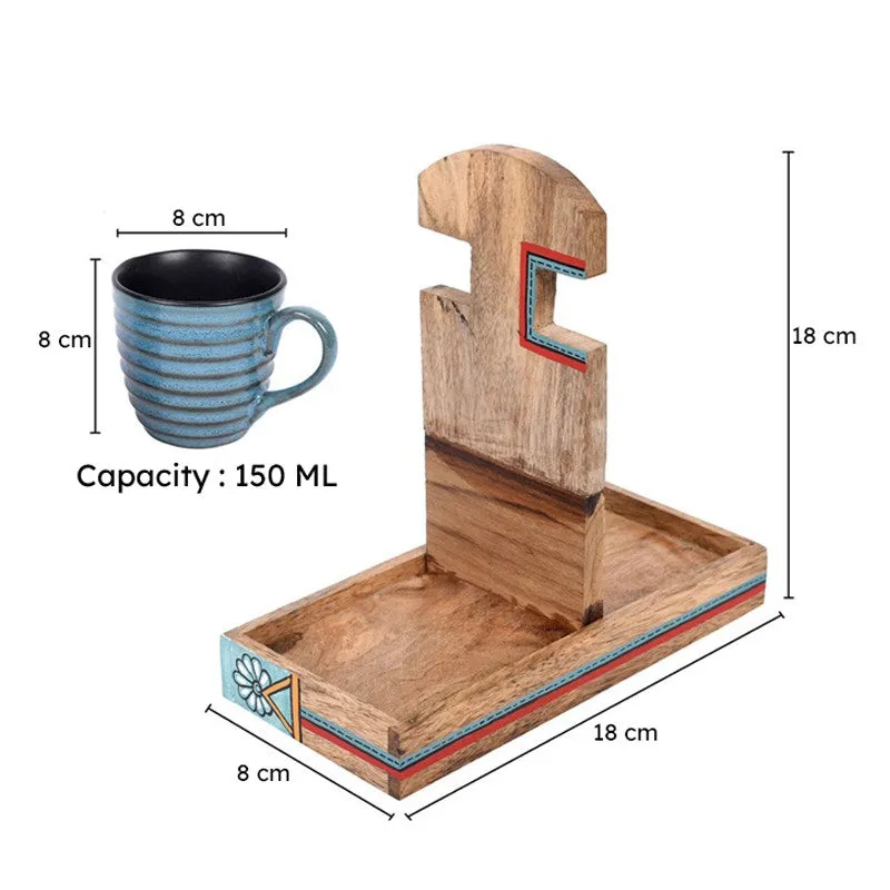 Hiral Ceramic,Wood Tea Cup (150 mL Each) -  Three Piece Set media 8