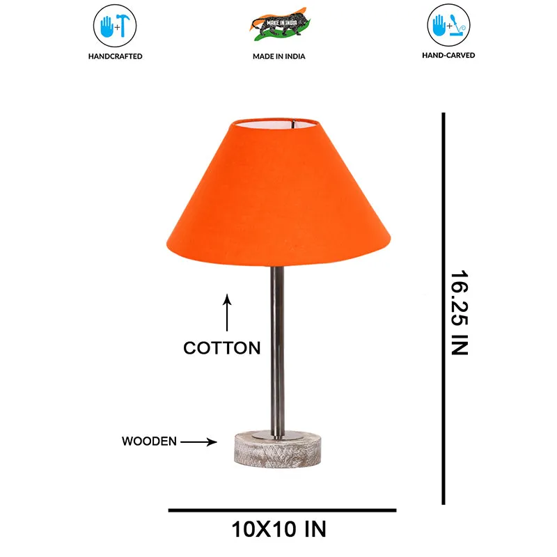 Cotin II Rodin Wooden Table Lamp - Orange,Silver,White media 7