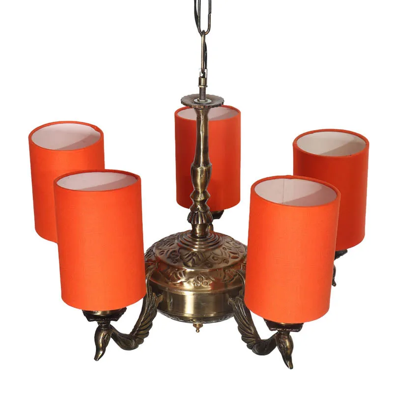 Crosso Cylindrical Golden Antique Ceiling Lamp media 3