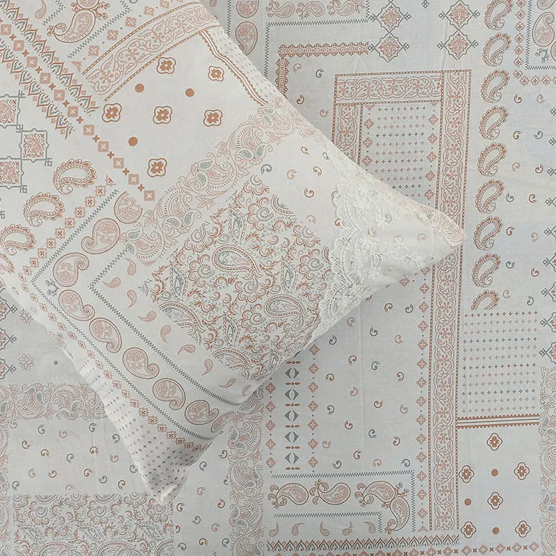 Mathieu Cotton Bedding Set (Pink/210 TC) - Five Piece Set media 6
