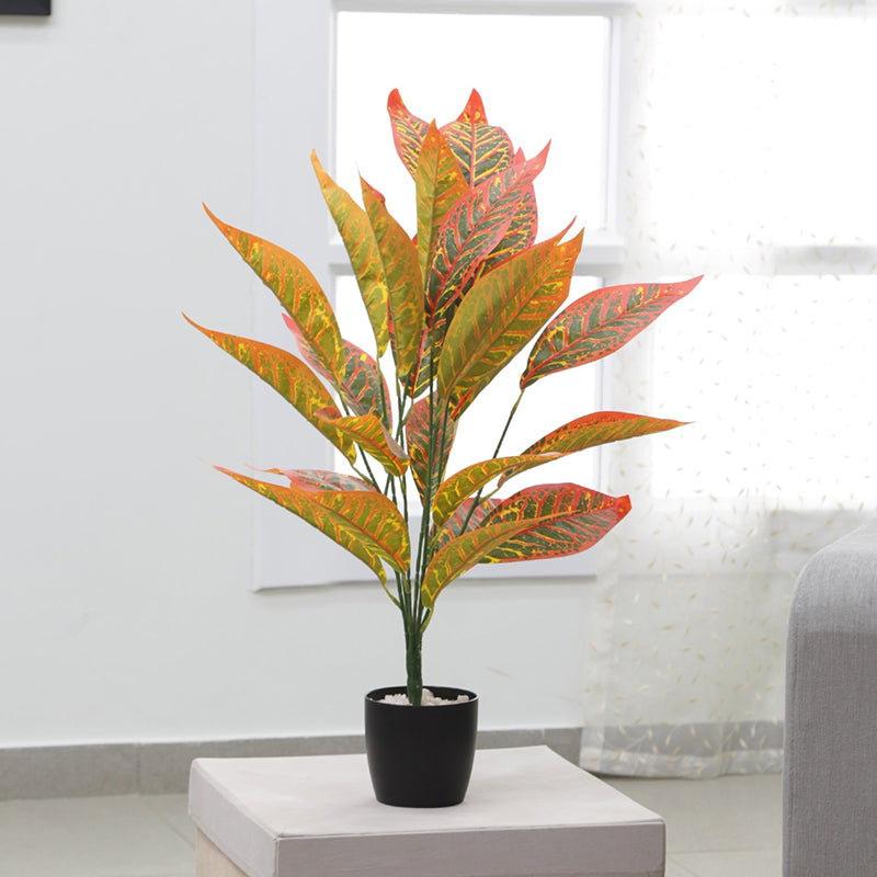 Faux Gyspy Fire Croton Plant - 2.2 Feet media 2