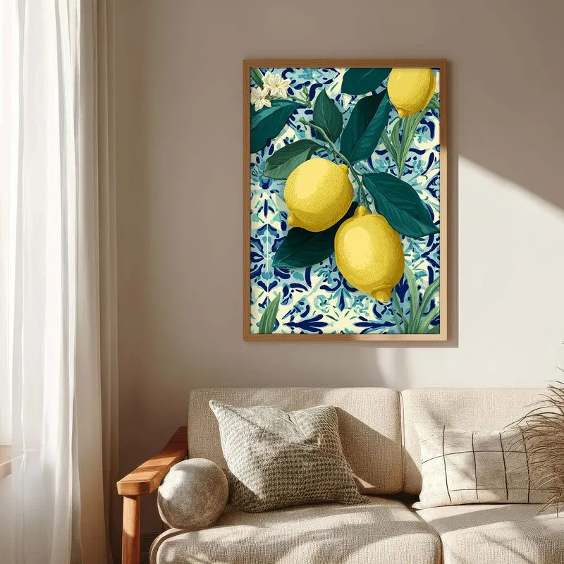 Limonia Canvas Wall Painting With Brown Frame media 7