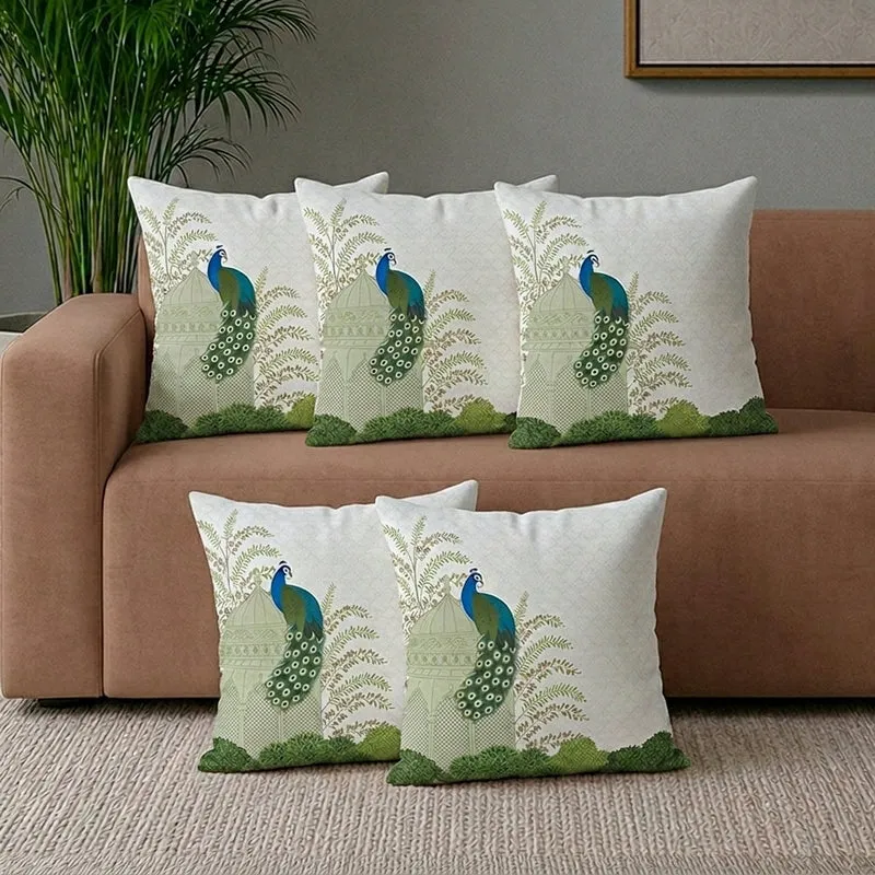 Sufi Garden Velvet Cushion Cover Set - Set Of Five media 1