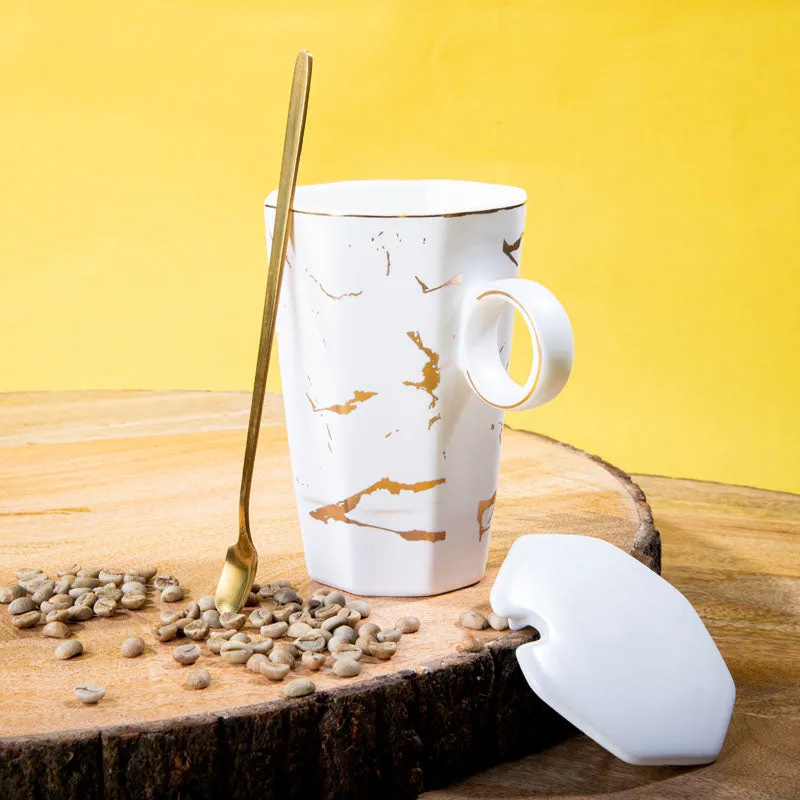 Goldira Glory Coffee Mug (White) - 400 mL media 1