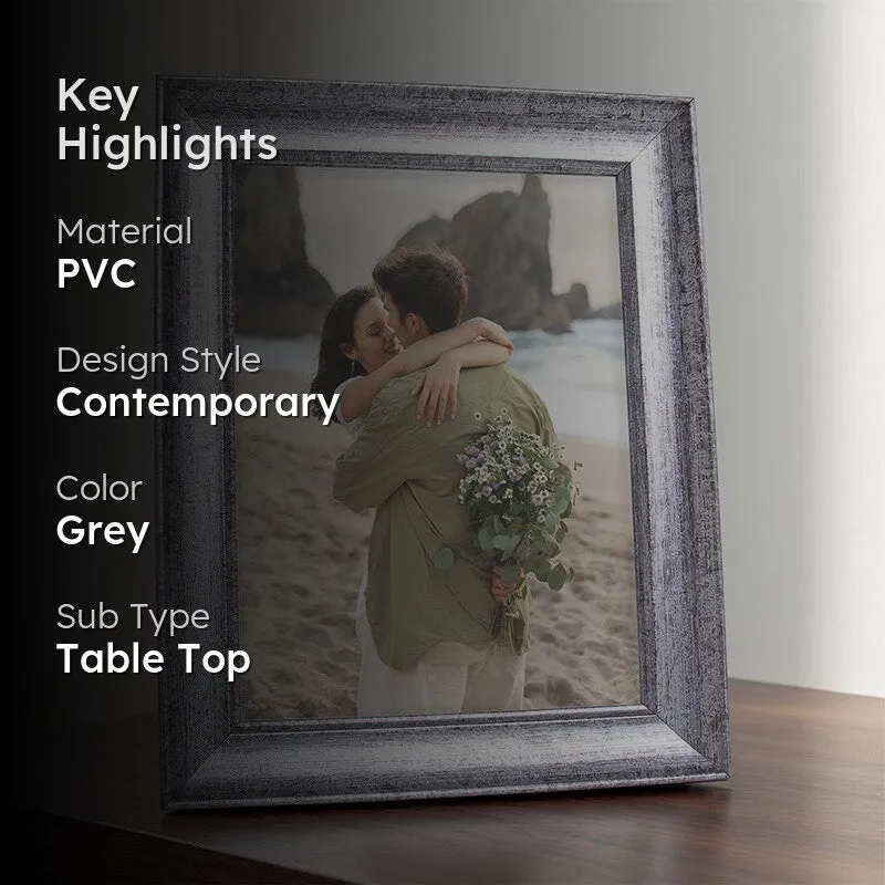 Elegant Vintage Style PVC Photo Frame - Grey media 2