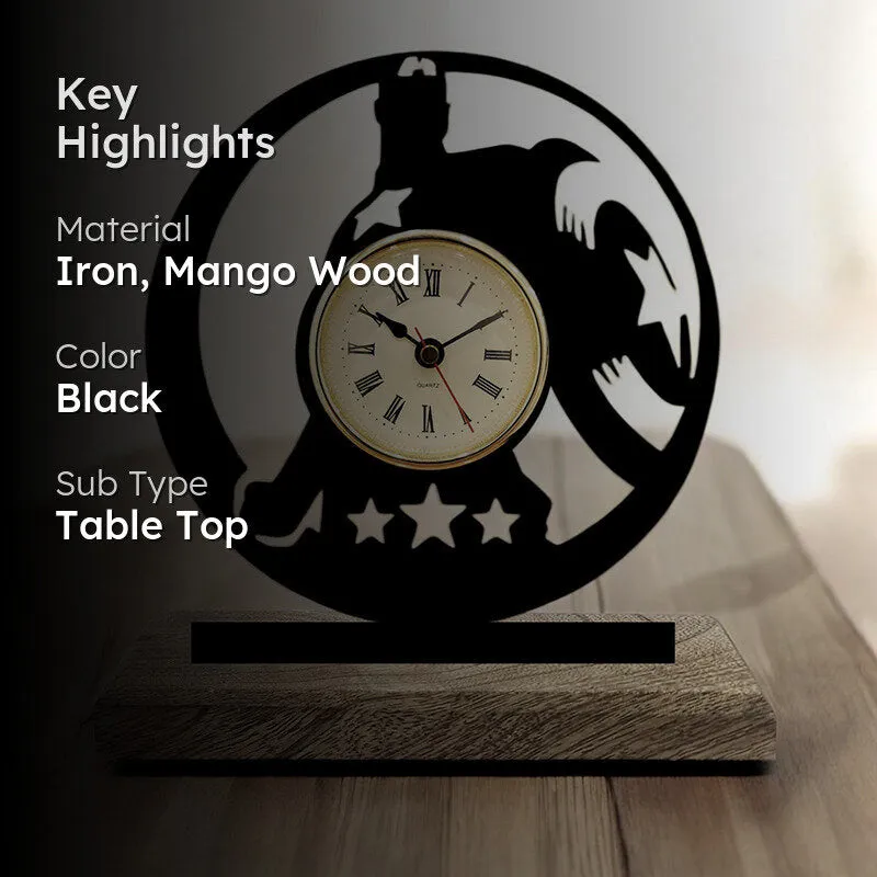 Captain America Analog Table Clock media 2