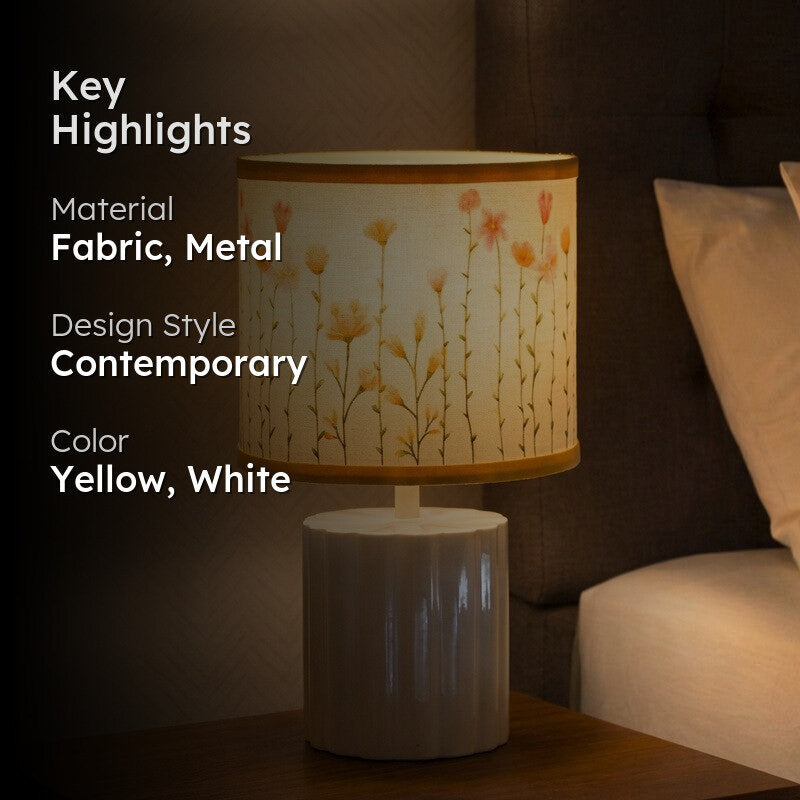 Arden Accent Cotton Table Lamp - Yellow media 2