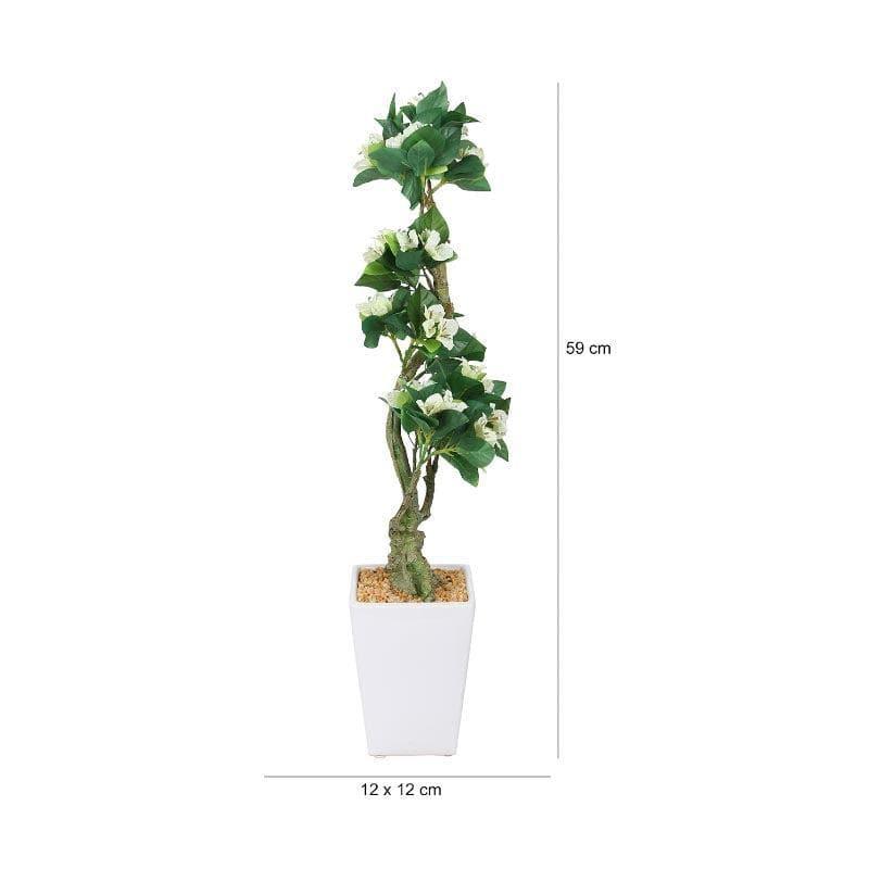 Tall Faux Bougainvillea Bonsai (59 cms) - White media 4