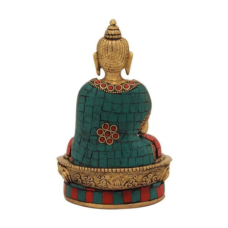 Beatific Brass Buddha Statue media 6