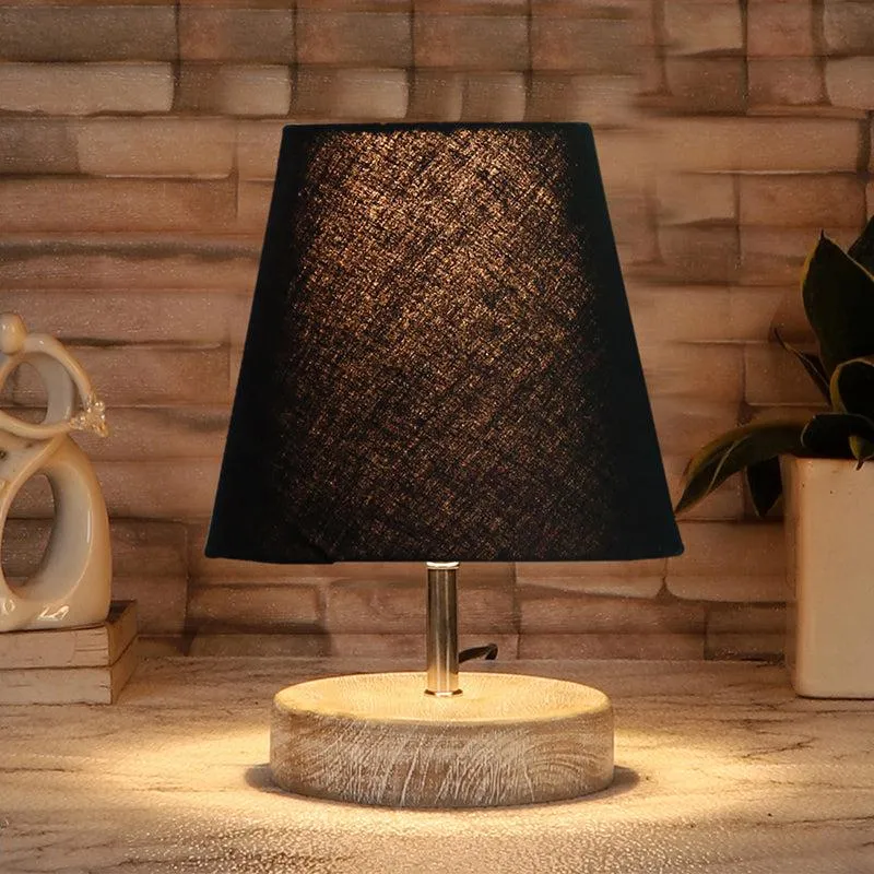 Renvo Fabric Table Lamp - Black,Brown media 1