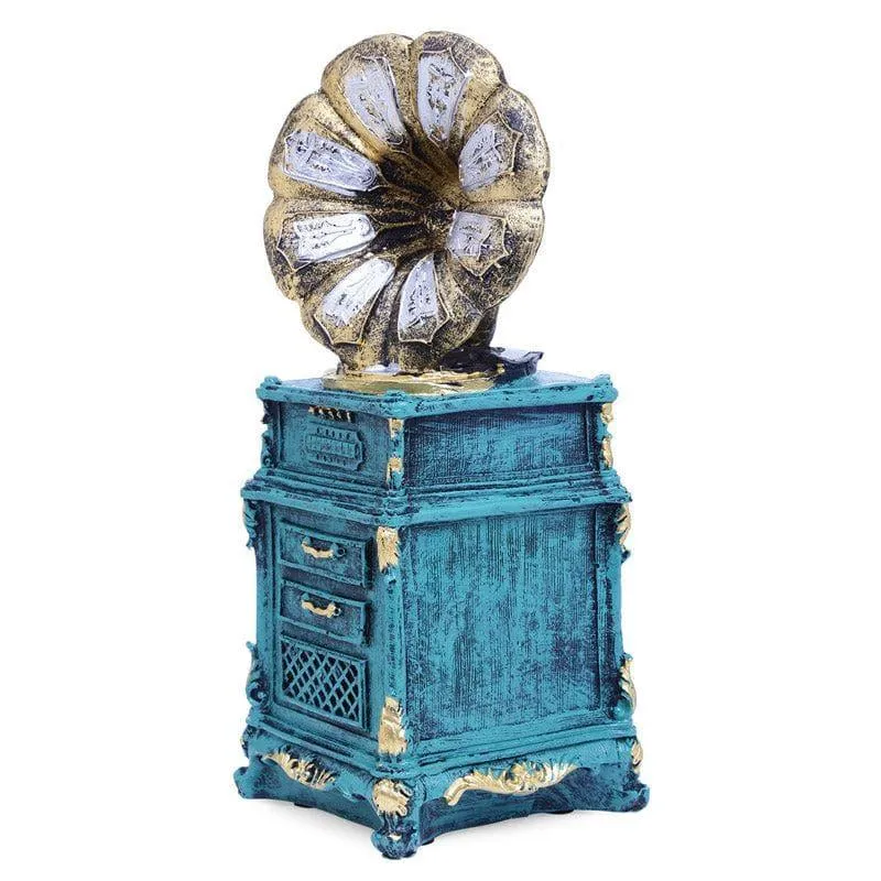 Vintage Music Box Table Accent - Blue media 4