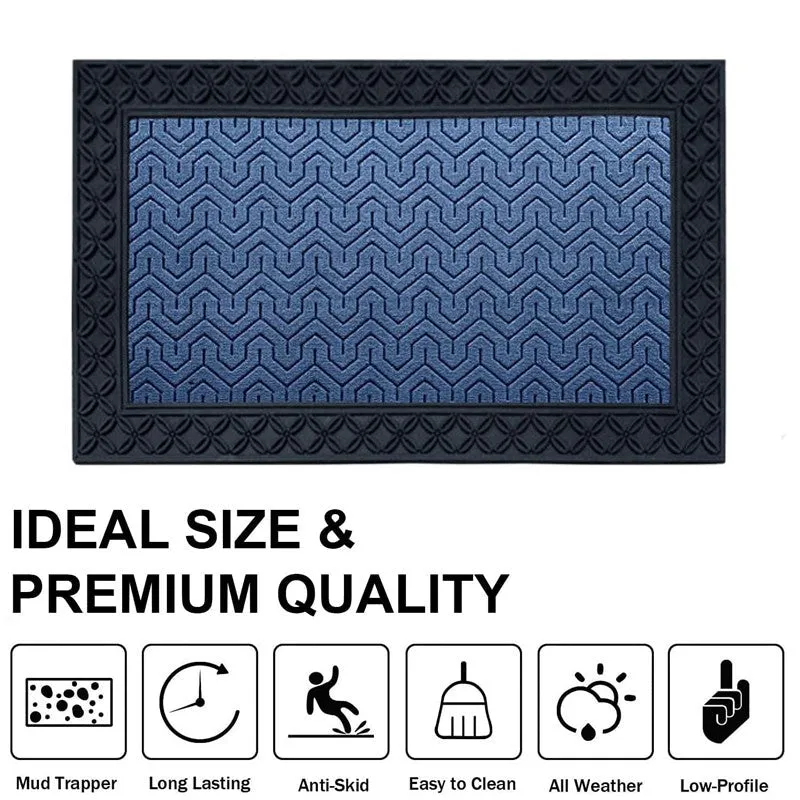 Coire Block Coir Door Mats - Blue,Black media 6