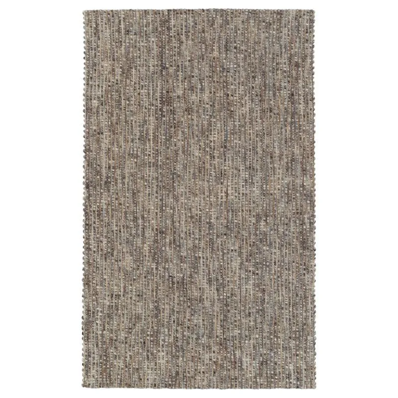 Artistry Threads Hand Woven Wool Rug - Brown media 1