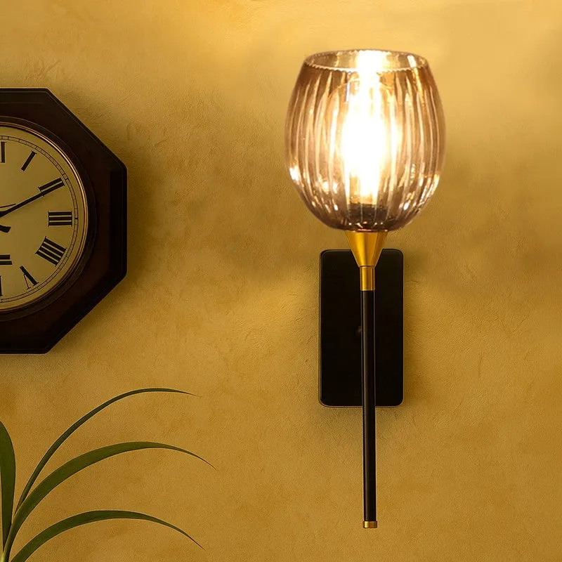 Auric Ribbed Glass Wall Lamp media 5