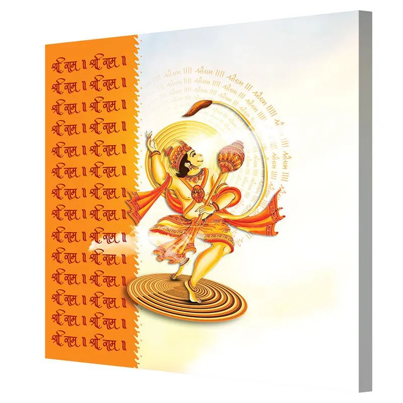 Divine Dance Of Hanuman Poly Canvas Wall Painting media 5
