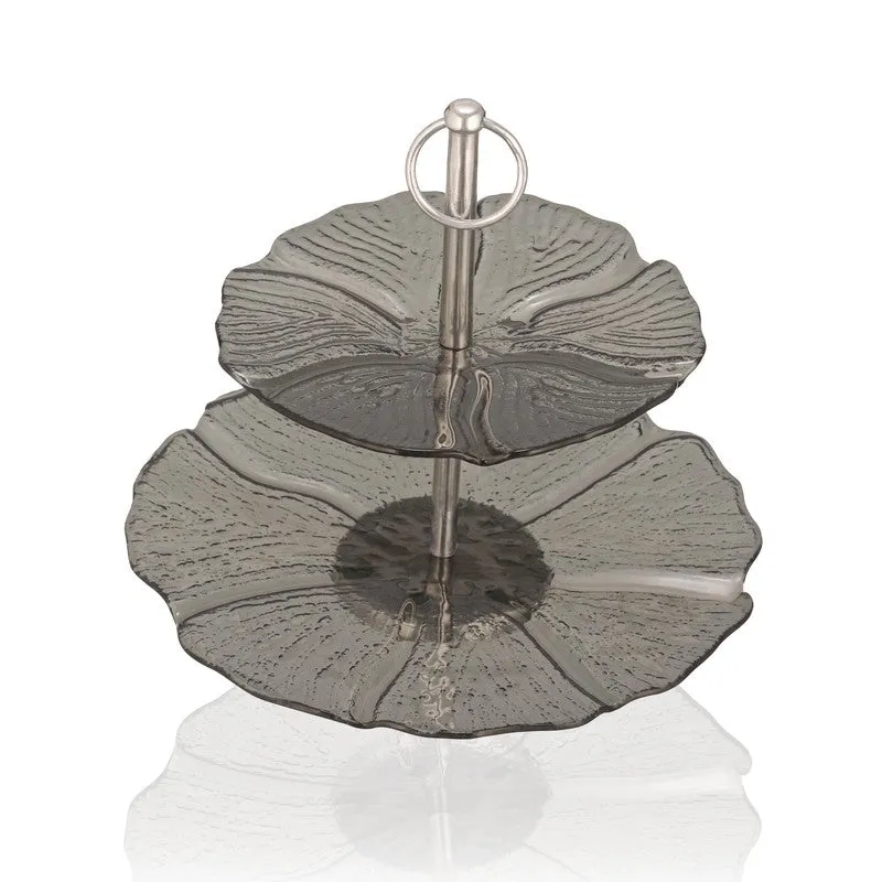 Midnight Petals Two Tiered Cake Stand media 5