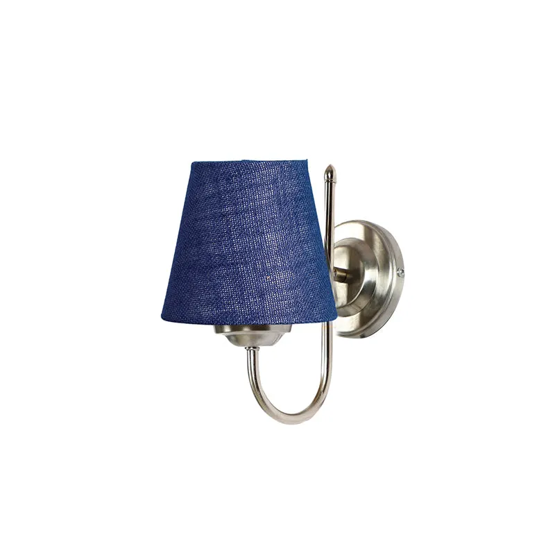 Altura Conical Fabric & Metal Wall Lamp - Blue media 3