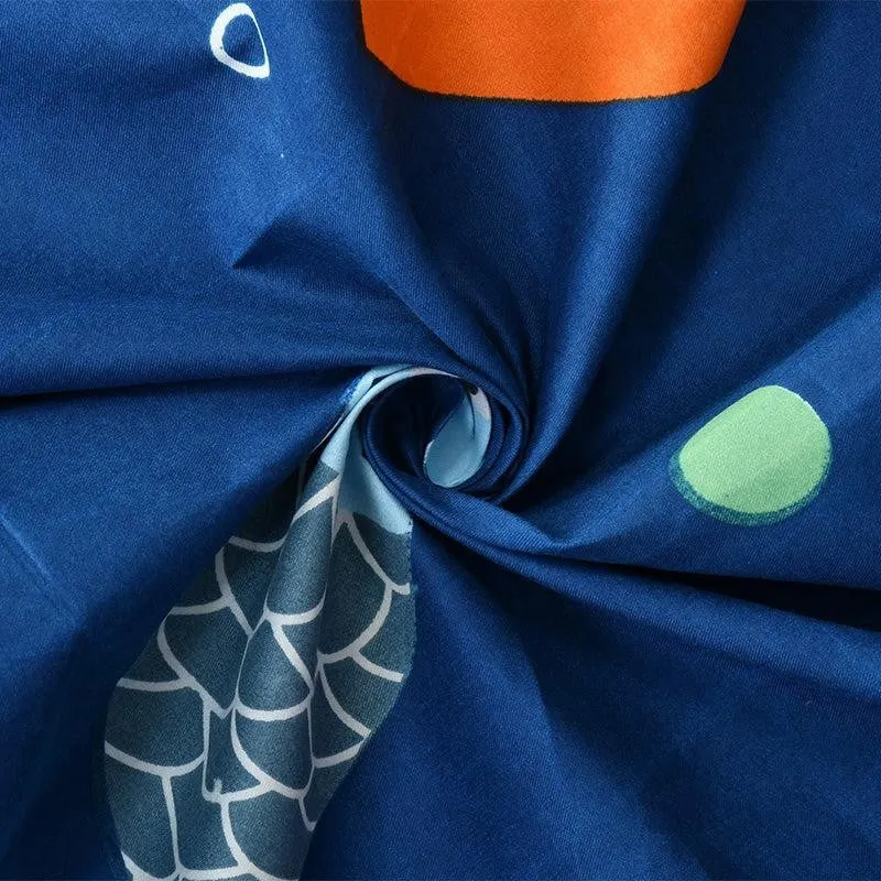 Aqua Fish Kids Microfiber Bedsheet (Royal Blue) - 130 GSM media 5