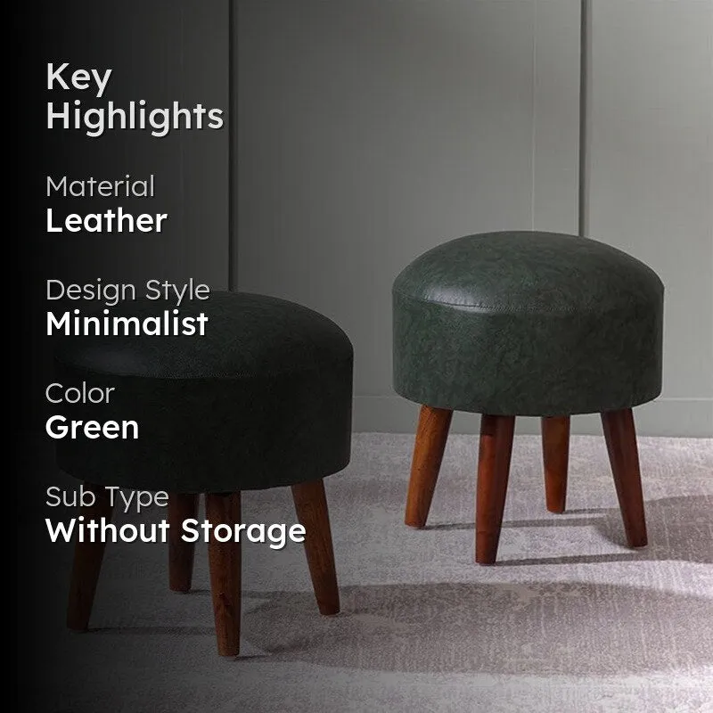 Urban Pouf Ottoman (Green) - Set Of Two media 2