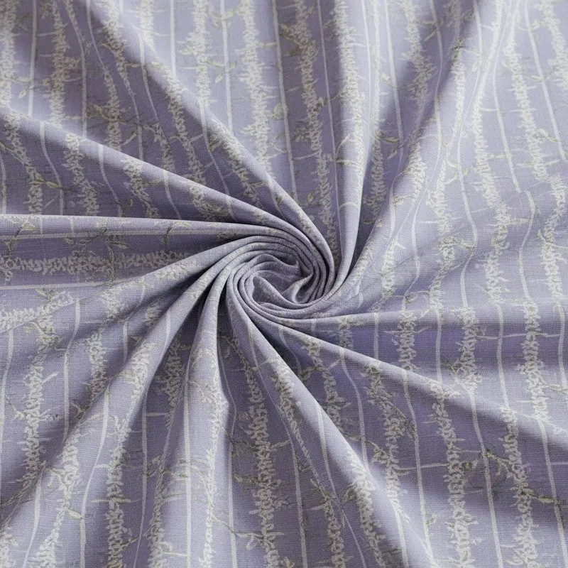 Grassy Flora Printed Cotton Bedsheet (Purple) - 200 TC media 5