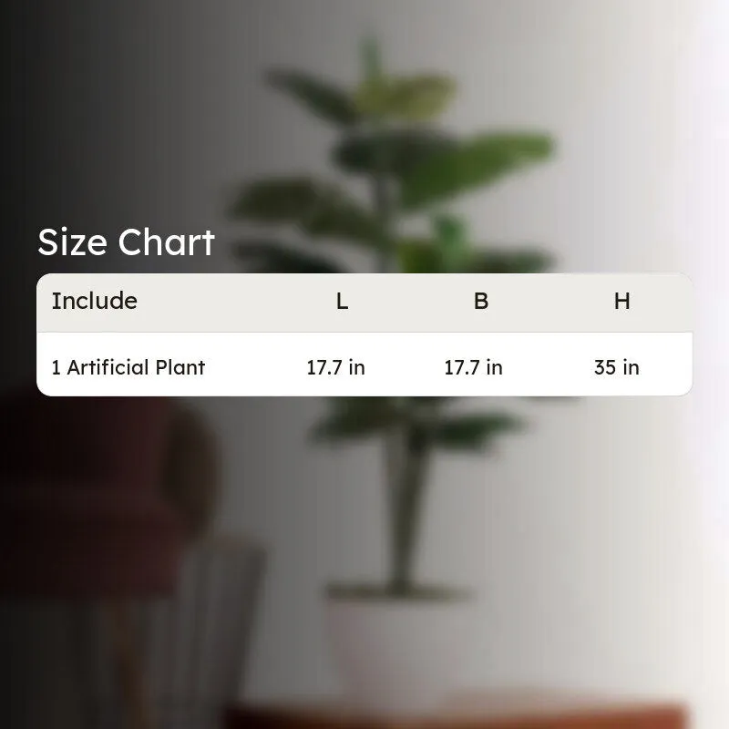 Leafscape Artificial Plant With Black Fiber Pot - 3 Feet media 8