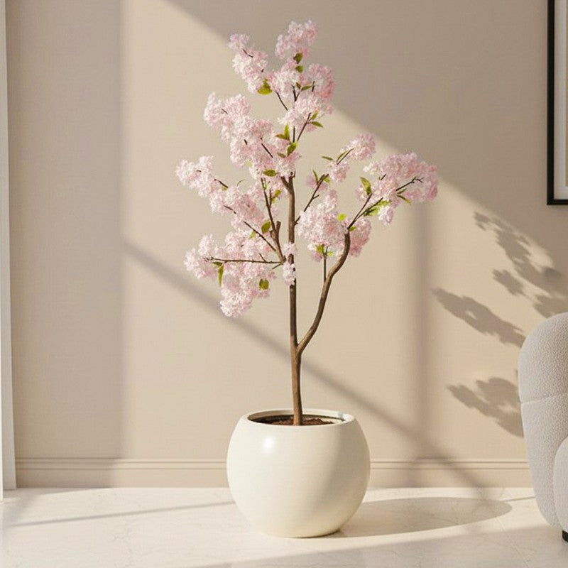 Artificial Cherry Plant With Pot - 4.2 ft