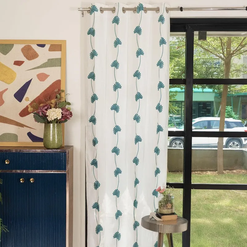 Aarohi Cotton Curtain - Dark Teal media 2